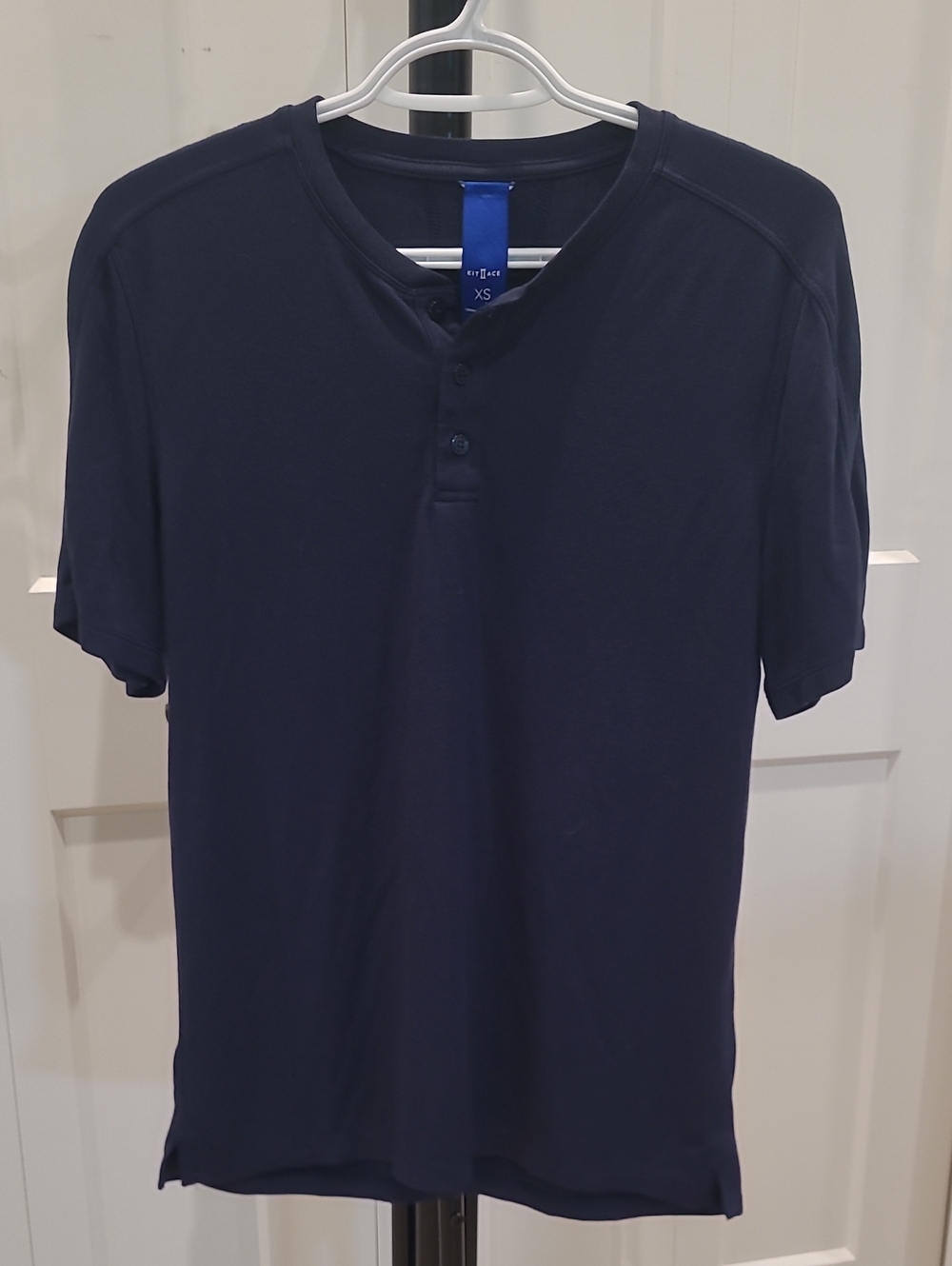 Kit and Ace Navy Short Sleeve Henley